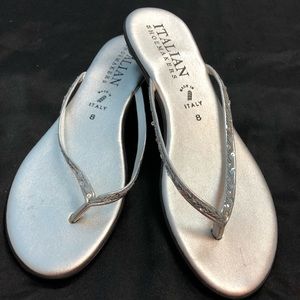 Silver size 8 sandals